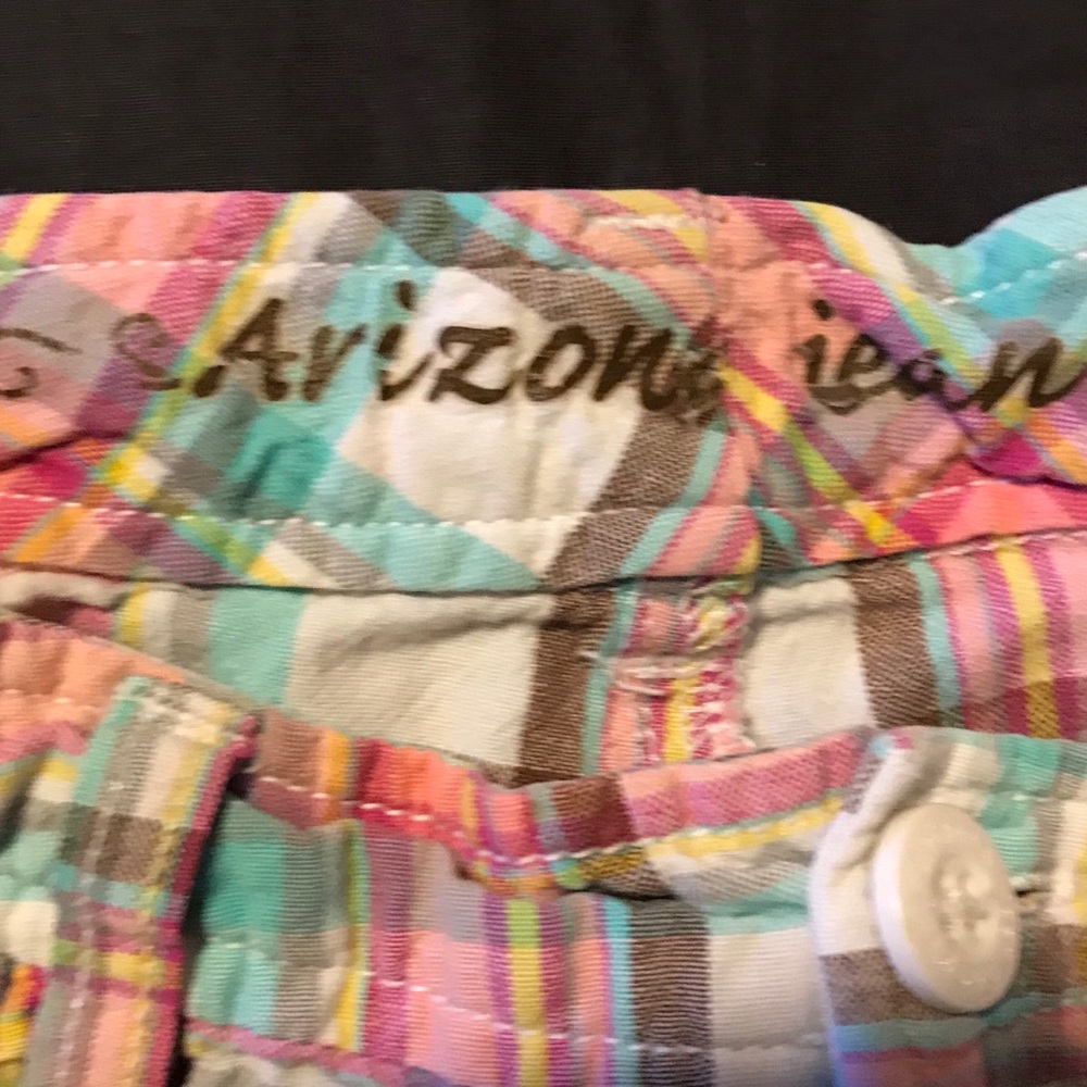 Arizona Jeans Company Pink Plaid Girls Shorts Size 7 - Picture 3 of 8